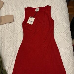 Elegant Red Sleeveless Dress